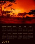 2014 calendar apus de soare din Africa
