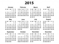 2015 naptár