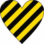 Black Yellow Heart