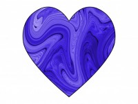 Blauwe Werveling Heart 1
