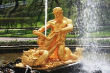 Bronze fountain statue