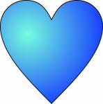 Circular Blue Heart