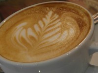 Kaffee-Kunst-Blatt