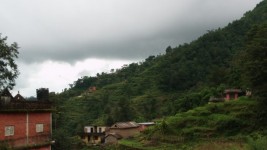 Collines d'agriculteurs à Katmandou
