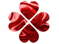 Quatro corações Swirly 1