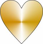 Corazón chapado en oro