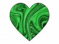 Green Swirl srdce 1