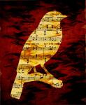 Notas musicales silueta del pájaro