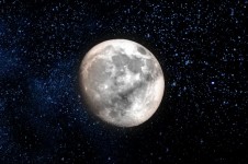 Natthimlen med månen och stjärnorna