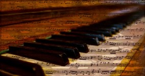 Chaves do piano Notas Musicais