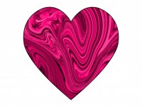 Różowy Swirl Serce 1