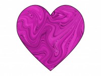 Serce 1 fioletowy Swirl