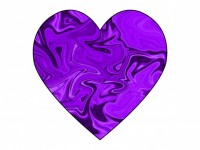 紫の渦巻きハート2