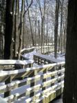 A neve cobriu a passarela