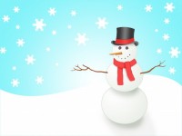 Snowman cu fulgi de zăpadă