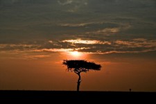 Zonsondergang in Kenia