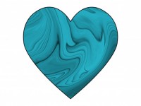 Turquoise remous de coeur 1