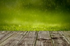Ver a la lluvia de porche de madera
