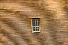 Window In Wooden Wall