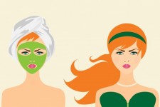 Vrouw met gezichtsmasker