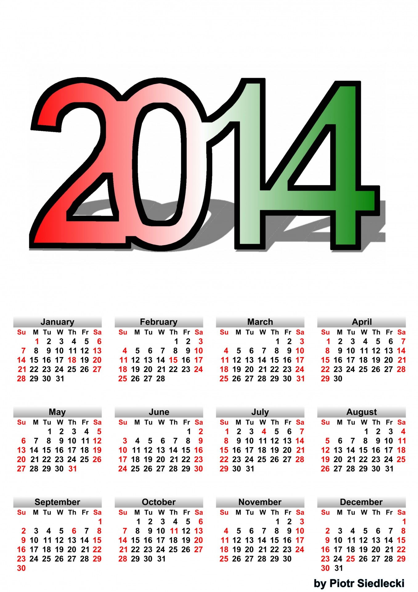 2014 Calendar 7 Free Stock Photo - Public Domain Pictures
