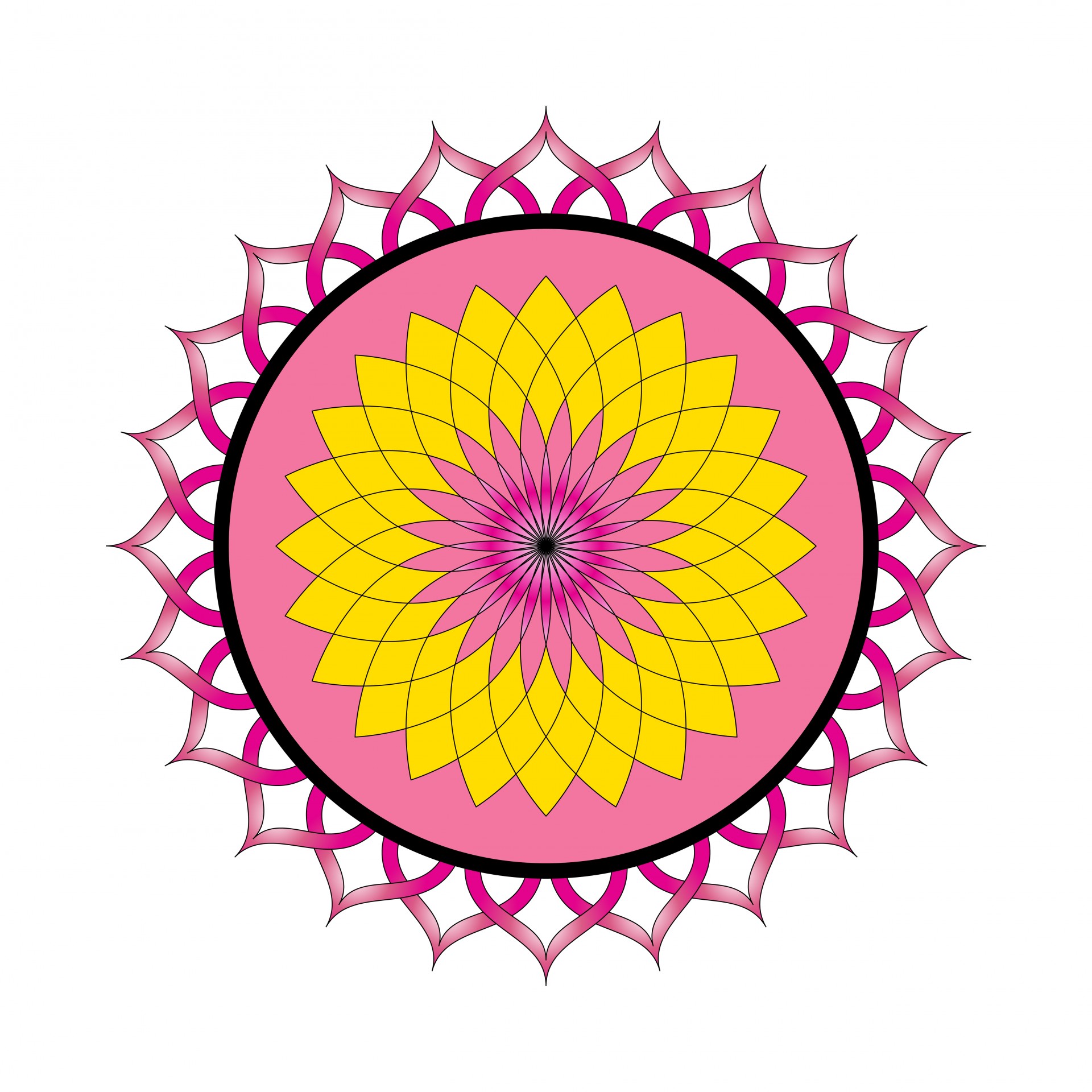 Цветок лотоса Мандала орнамента