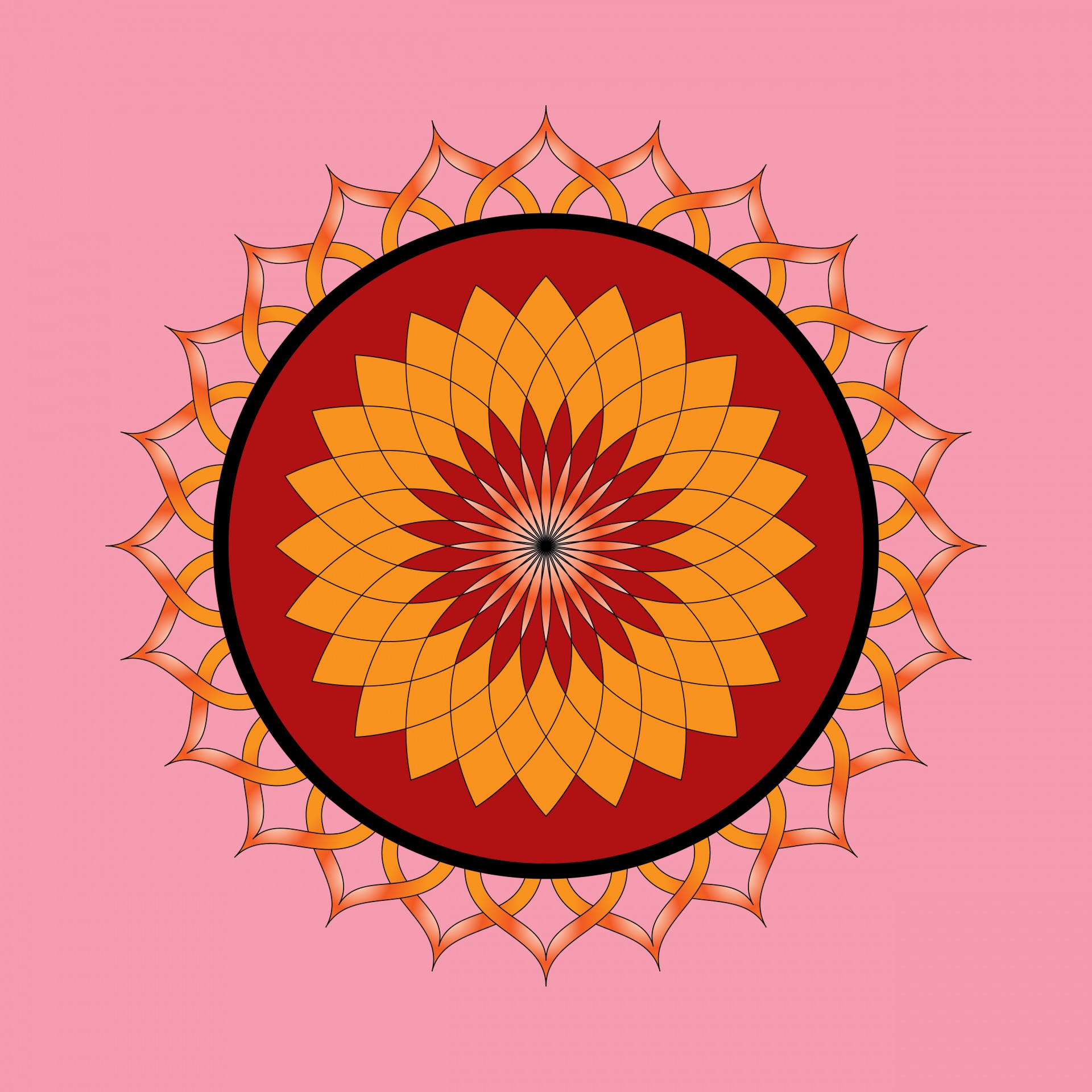 Цветок лотоса Tile Pattern