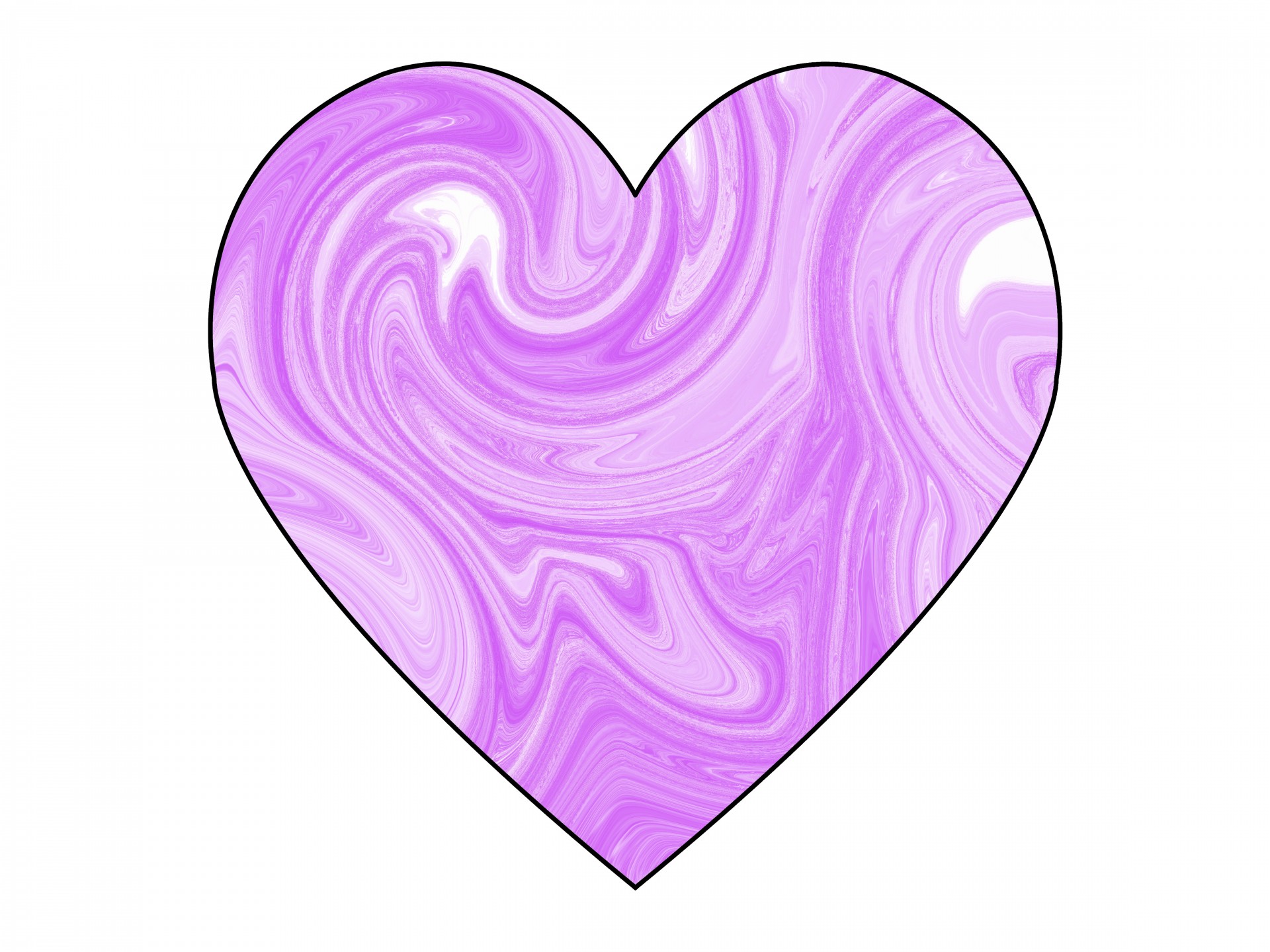 Purple Swirl Heart