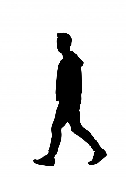 Man Walking Silhouette Clip Foto stock gratuita - Public Domain Pictures
