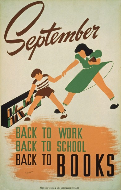 Vintage Back To School Poster Free Stock Photo - Public Domain Pictures
