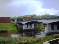 Bridge through the river Dnieper