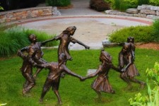 Estátuas de bronze Crianças