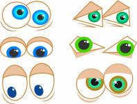 Olhos dos desenhos animados