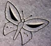 Carving Headstone Schmetterling