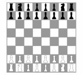 Tablero y piezas de ajedrez