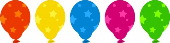 Kolorowe balony Klipart