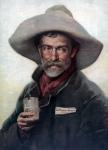 Cowboy Porträtt Måleriet