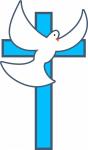 Croix et colombe Symbole