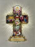 Krzyż religijny karta Wielkanoc