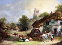 Engleză Country Village Pictura