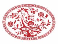 Virágos dekoratív mintát Clipart