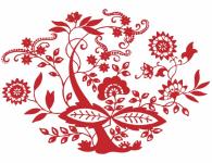 Floral Ornament-Muster Clipart