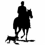 Horse & Dog Silhouette Clipart