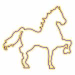 Outlined horse