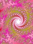 Pink fractal spiral