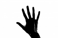 Silhouette nő kezét
