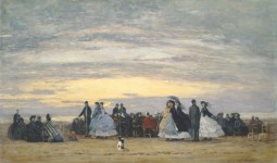 The Beach at Villerville, 1864
