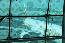 Přes Dubaj okně letiště