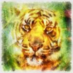 Pintura del tigre digital