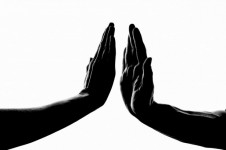 Deux mains silhouette